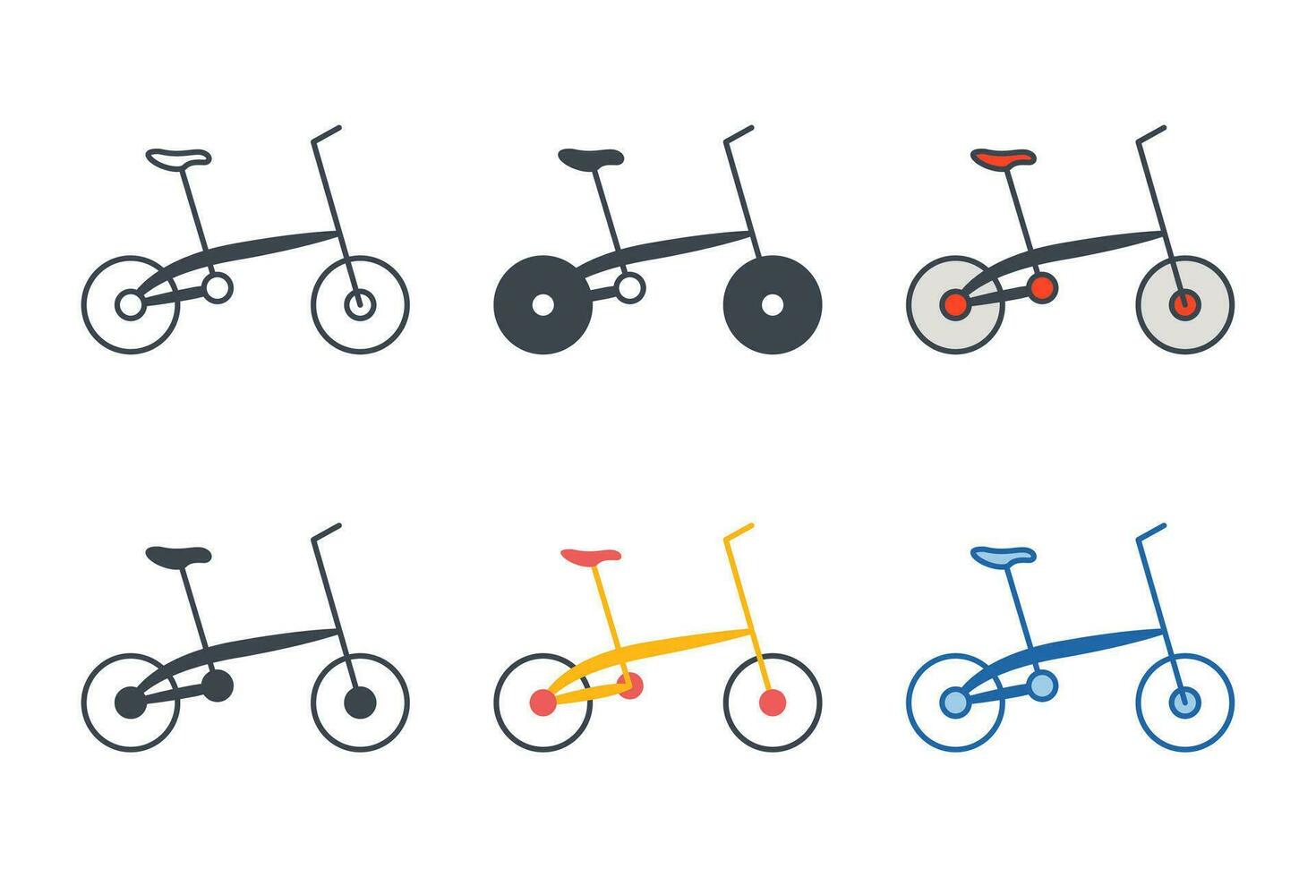 bicicleta icono colección con diferente estilos. bicicleta icono símbolo vector ilustración aislado en blanco antecedentes