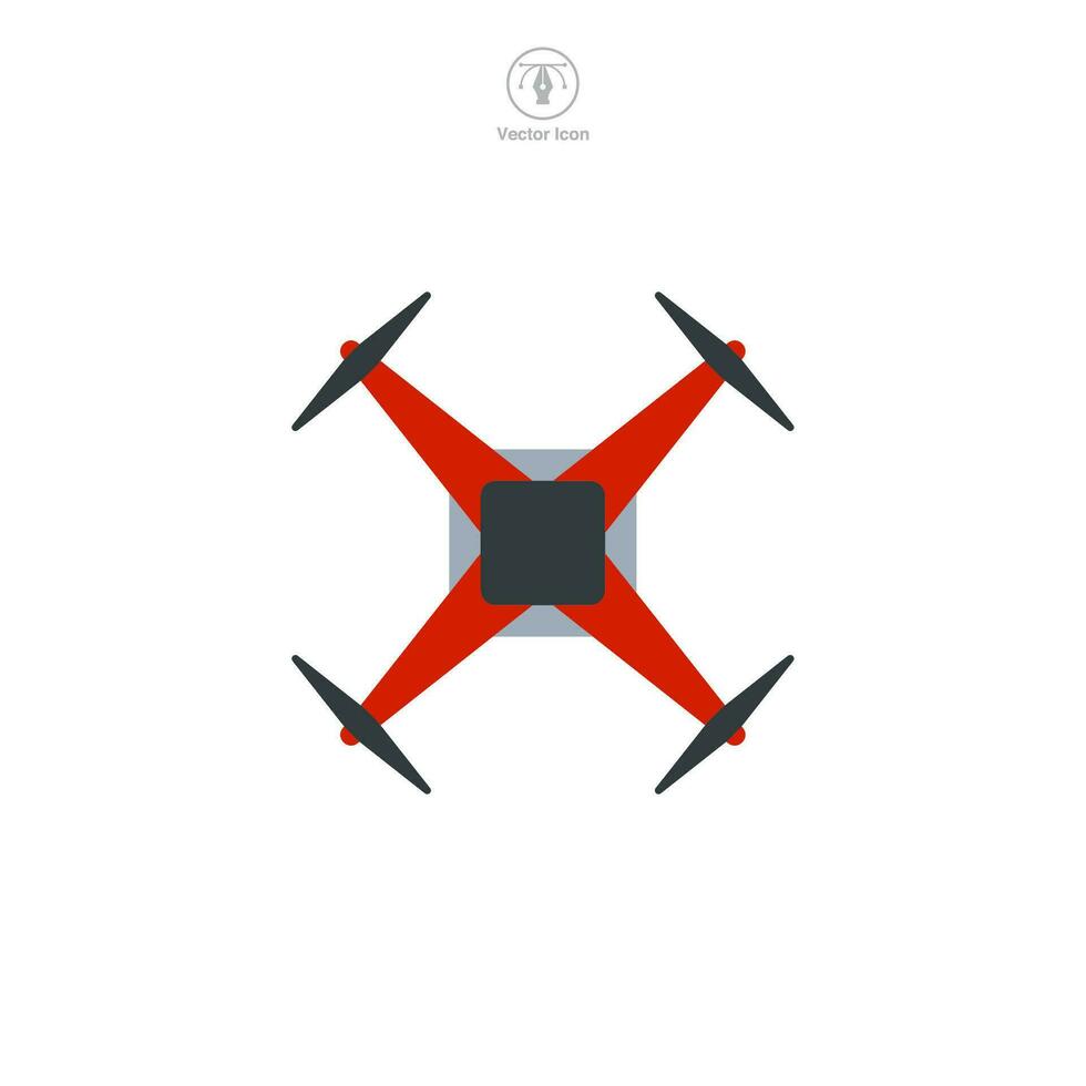 Drone icon symbol vector illustration isolated on white background