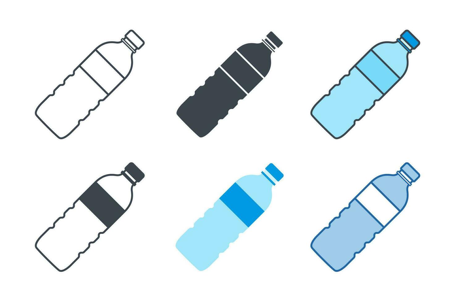 Water Bottle icon collection with different styles. Plastic bottle icon symbol vector illustration isolated on white background