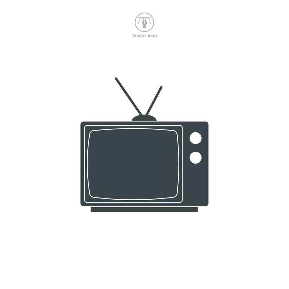 Television icon symbol vector illustration isolated on white background