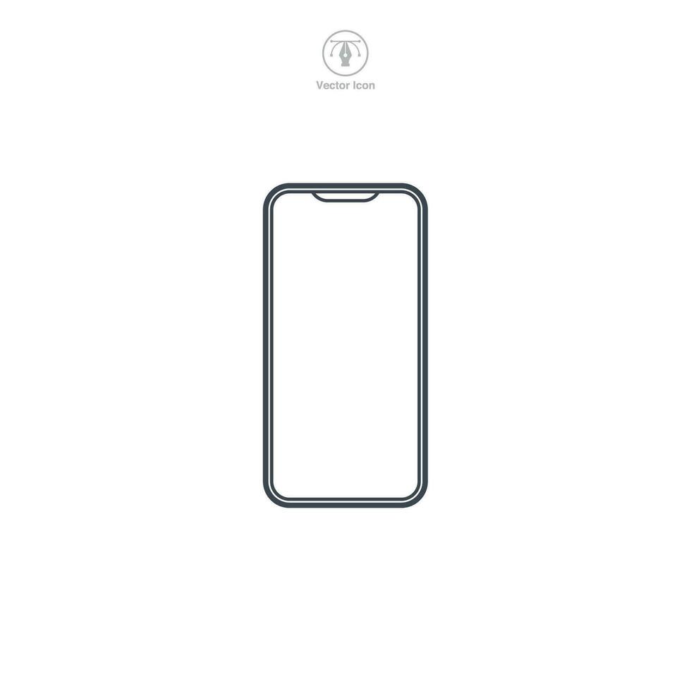 Smartphone icon symbol vector illustration isolated on white background