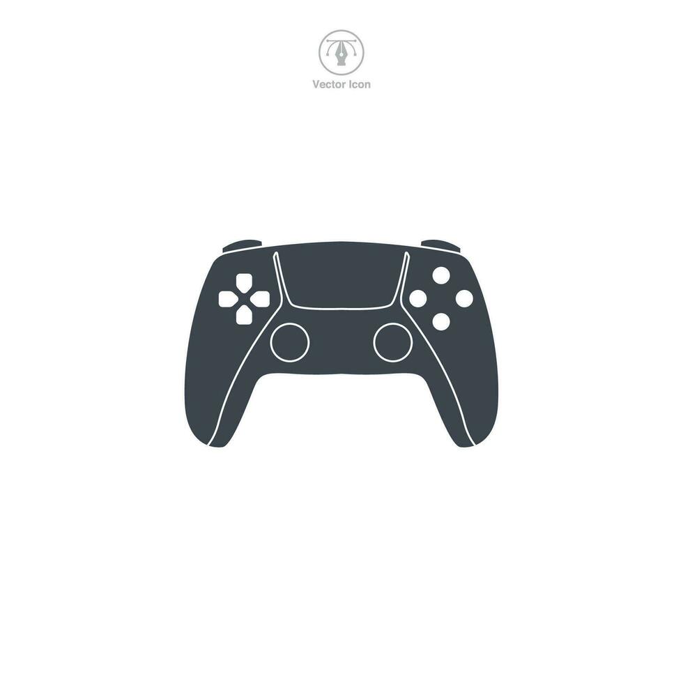 gamepad icon symbol vector illustration isolated on white background