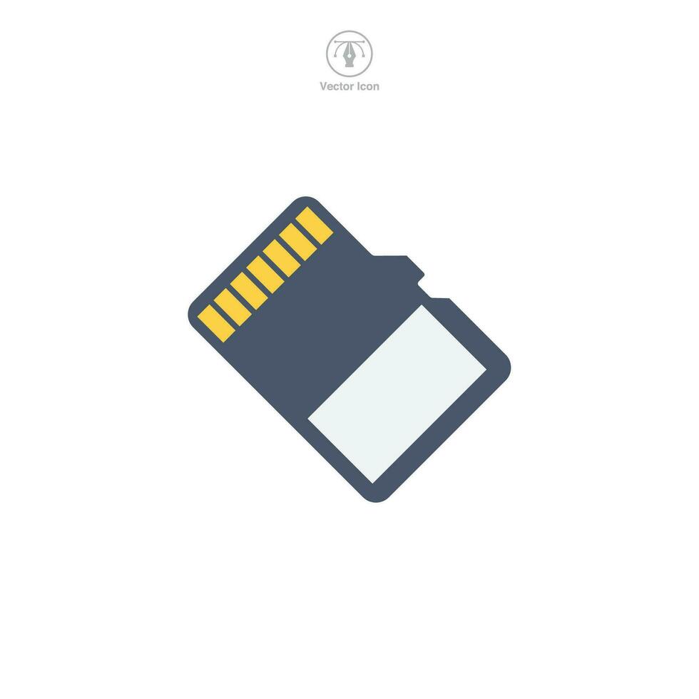 Memory Card icon symbol vector illustration isolated on white background