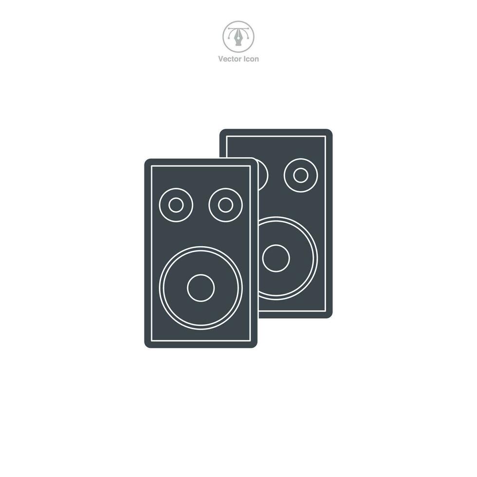 altavoz icono símbolo vector ilustración aislado en blanco antecedentes