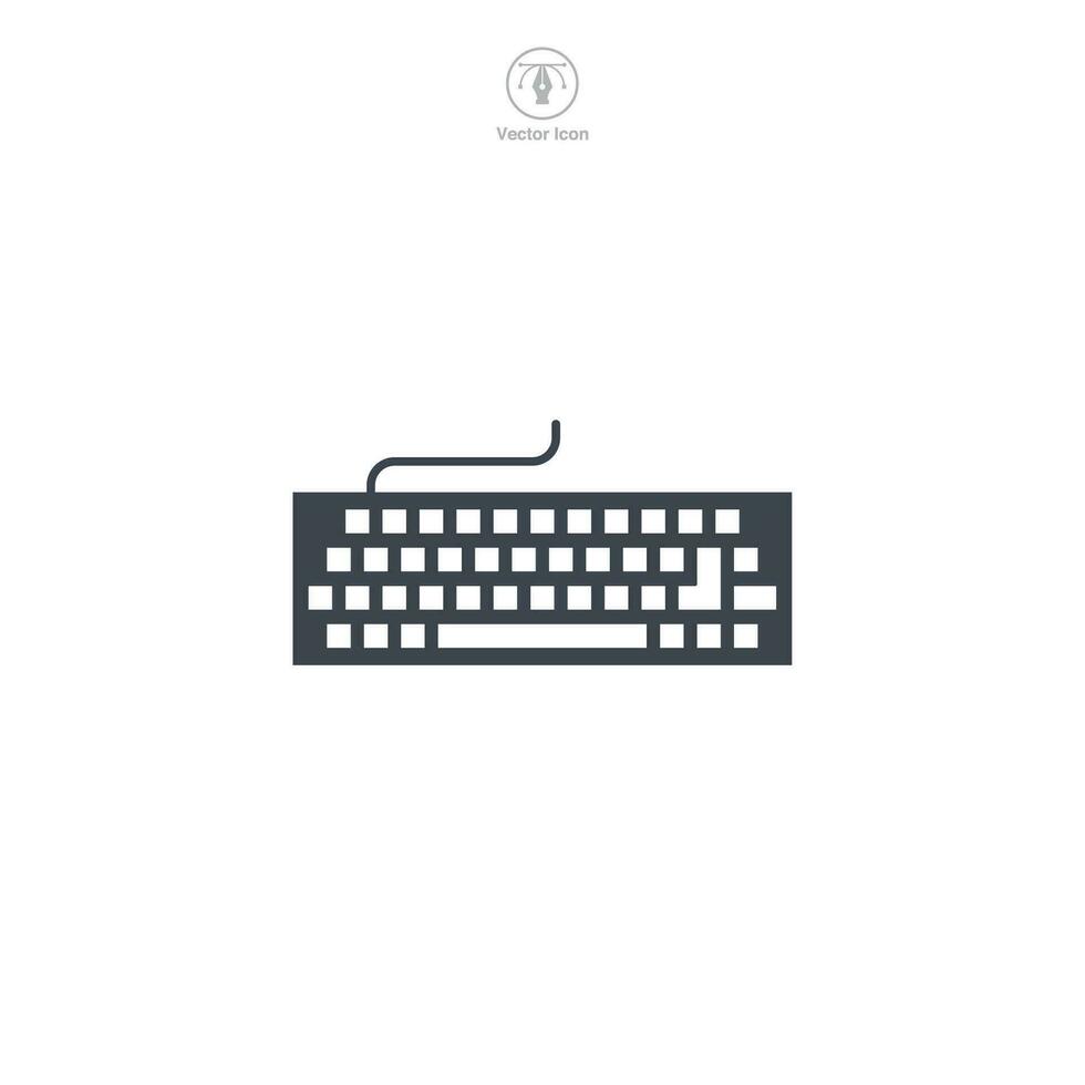 Keyboard icon symbol vector illustration isolated on white background