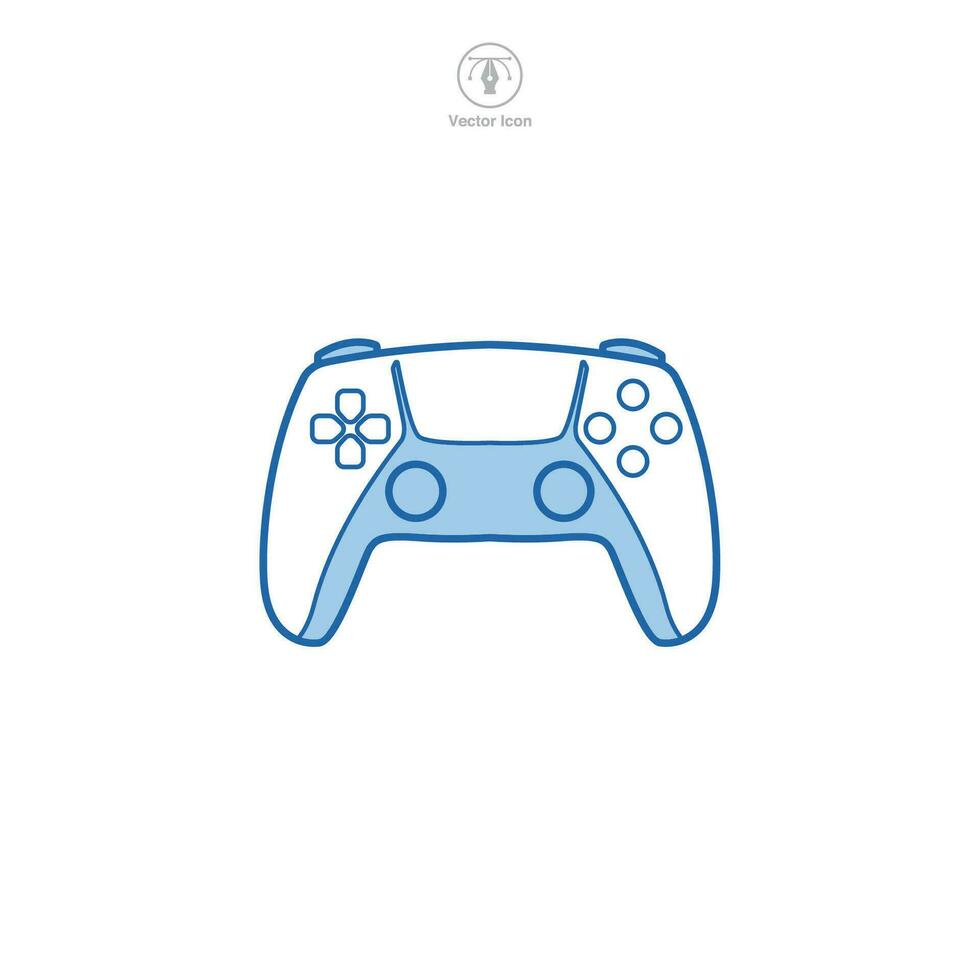 gamepad icon symbol vector illustration isolated on white background