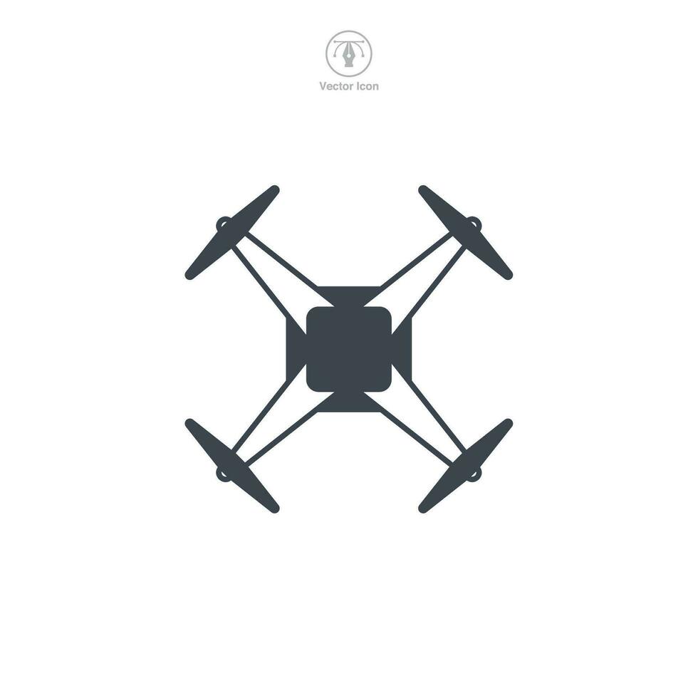 Drone icon symbol vector illustration isolated on white background