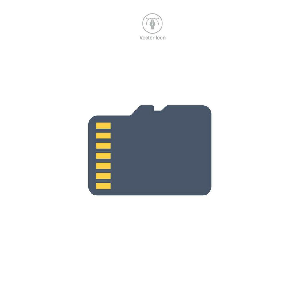 Memory Card icon symbol vector illustration isolated on white background