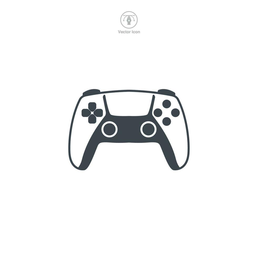 gamepad icon symbol vector illustration isolated on white background