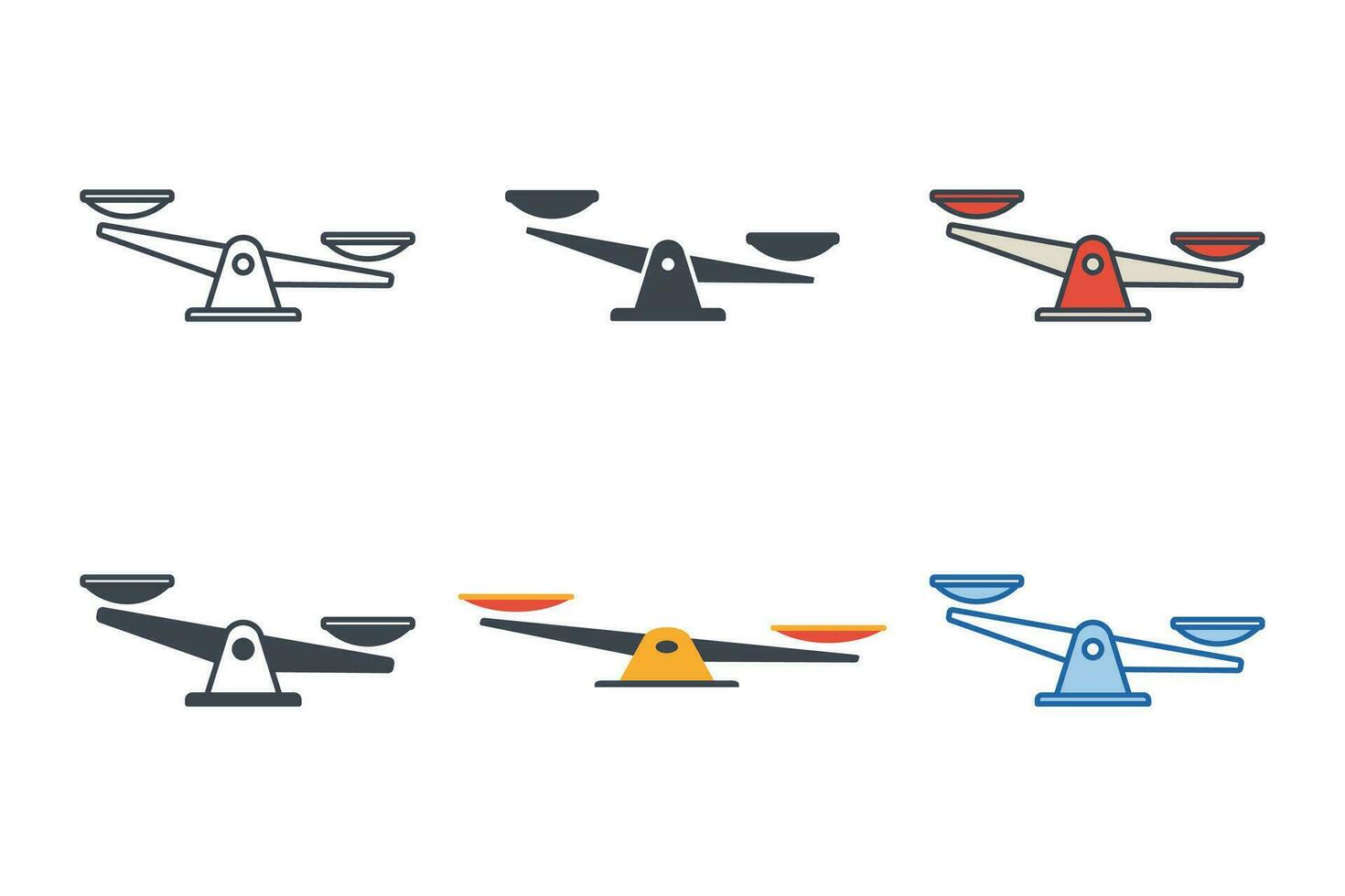 Scales icon collection with different styles. scale icon symbol vector illustration isolated on white background