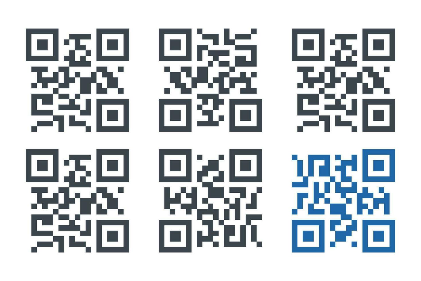 Barcode icon collection with different styles. QR Code icon symbol vector illustration isolated on white background