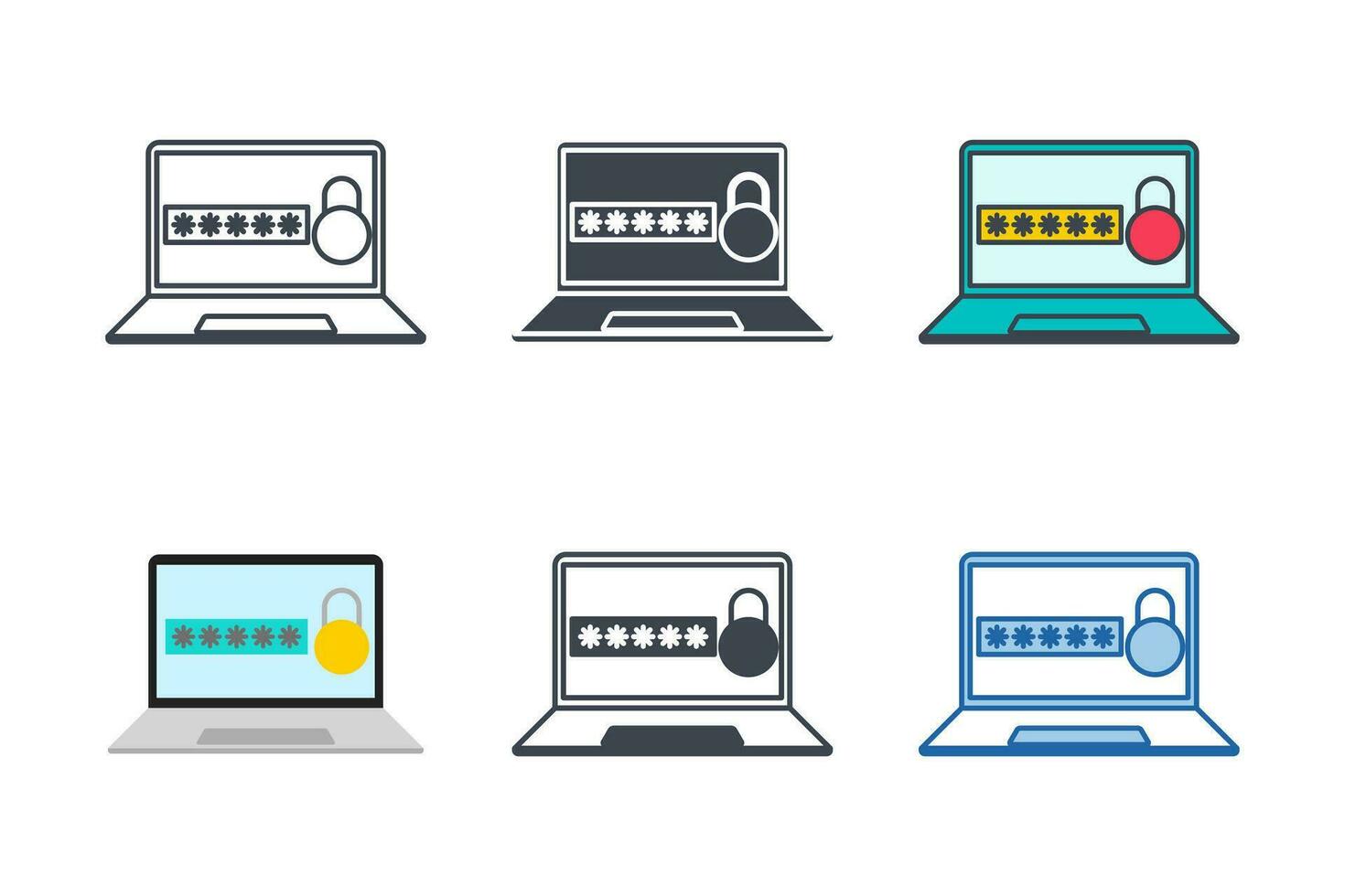 Two Step Verification icon collection with different styles. 2fa multifactor verification icon symbol vector illustration isolated on white background