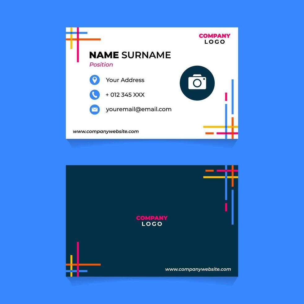 Abstract Geometric Name Card Design for business or Company 34382944