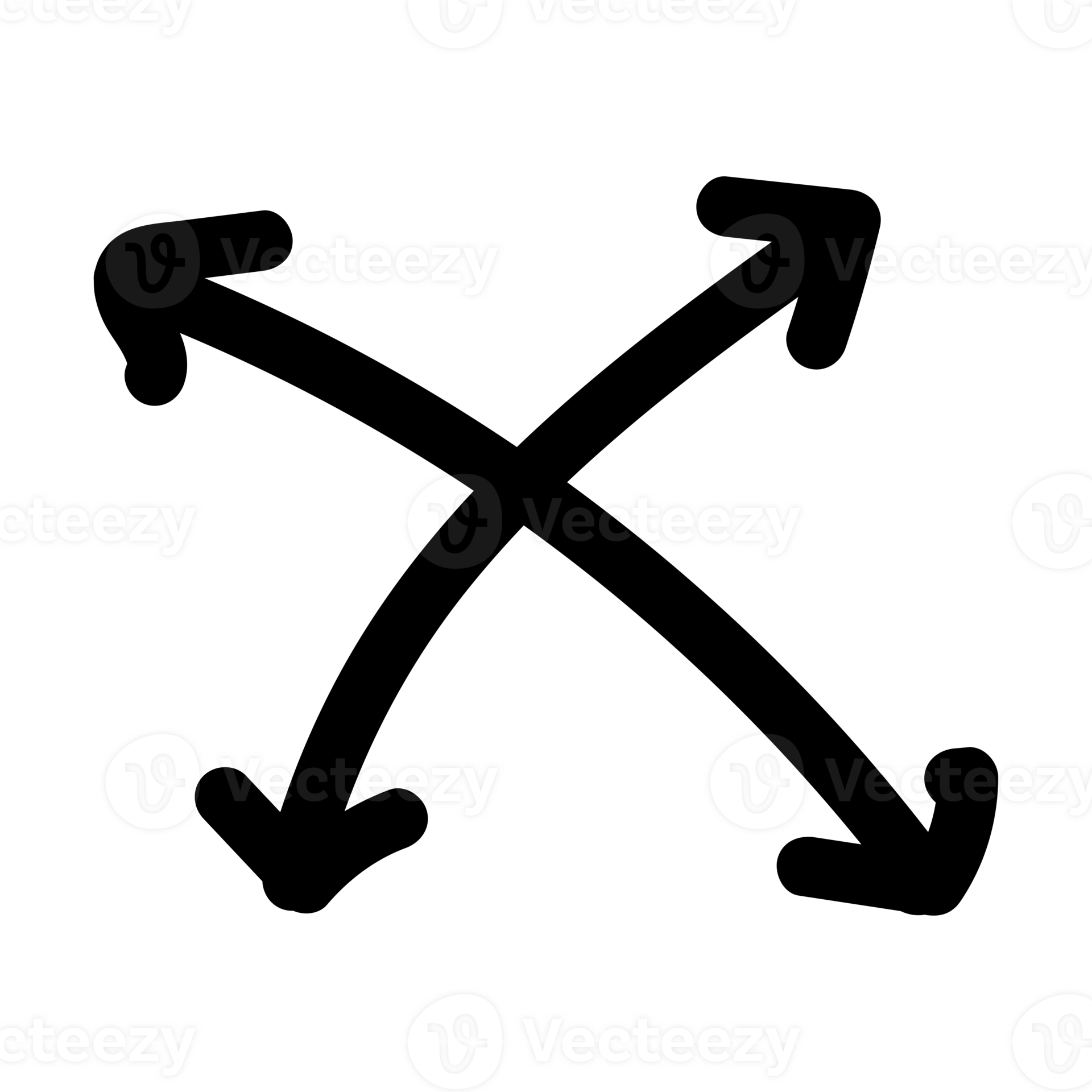 Arrows transparent background, doodle style 34383210 PNG