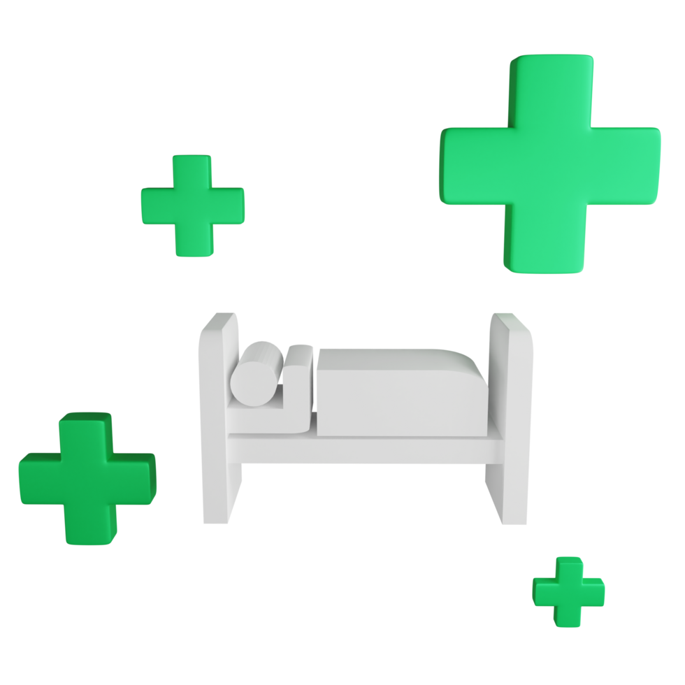 Body recovery symbol clipart flat design icon isolated on transparent background, 3D render medication and health concept png