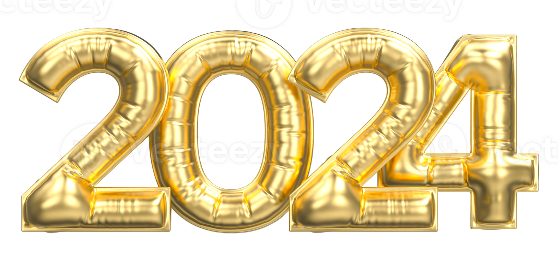 Happy New Year 2024 3D Render 34383489 PNG