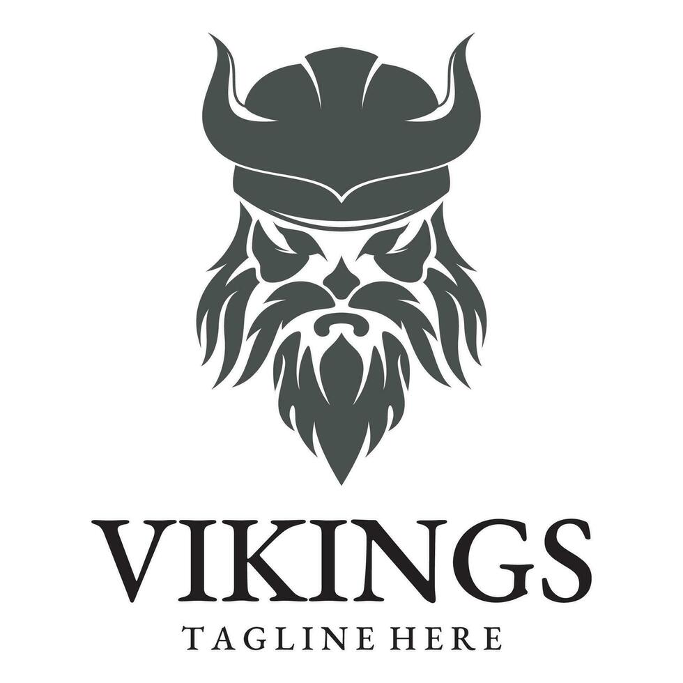 vector ilustración vikingo con casco.