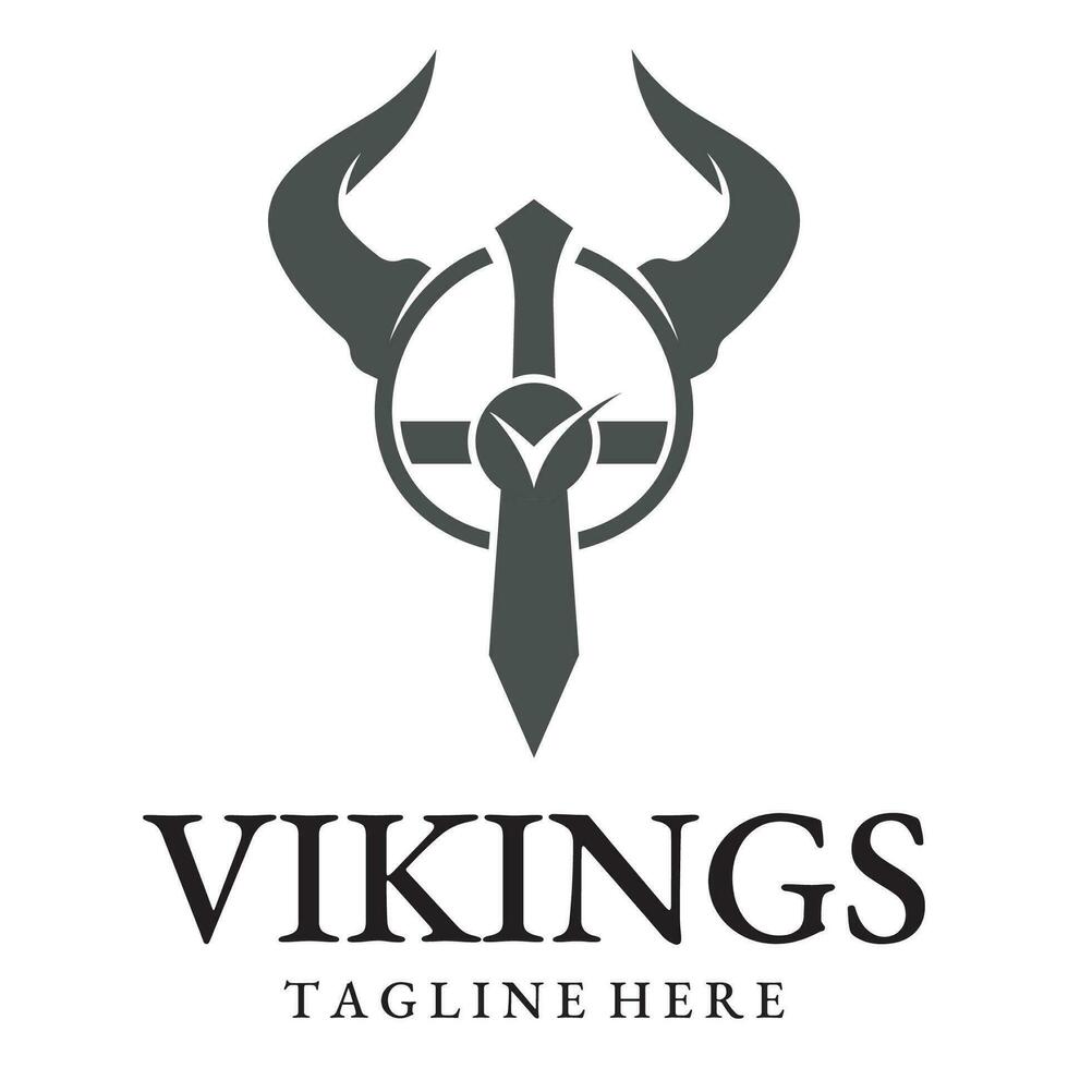 Vector illustration Viking with Helmet.