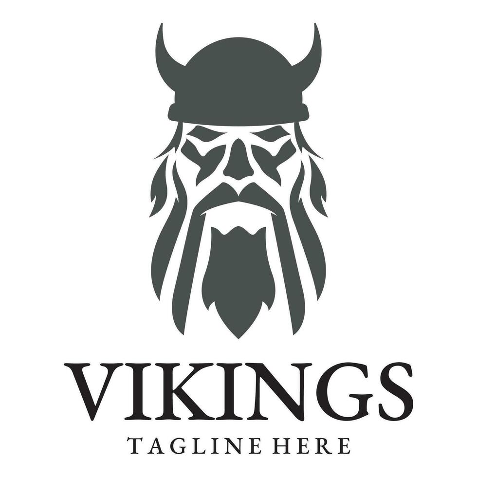 Vector illustration Viking with Helmet.