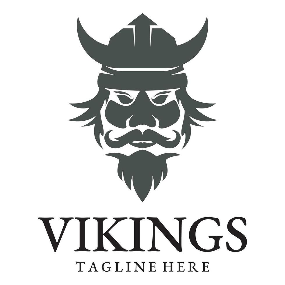 Vector illustration Viking with Helmet.