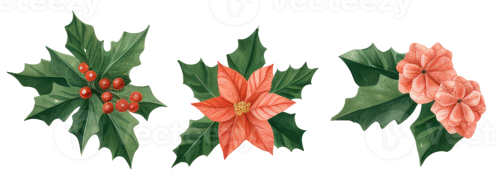 Watercolor Christmas Graphics . AI Generated png