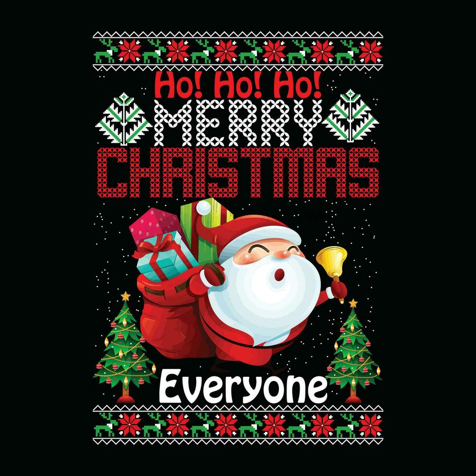 Christmas graphic T-shirt vector