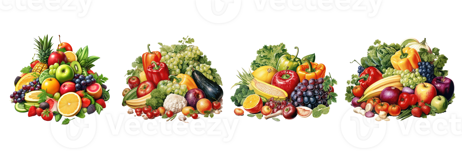 nutritious fruits and vegetables . AI Generated png