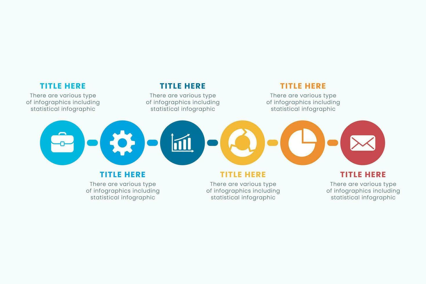 Presentation Business Circle Infographic Template With 6 Step Elements Vector Illustration