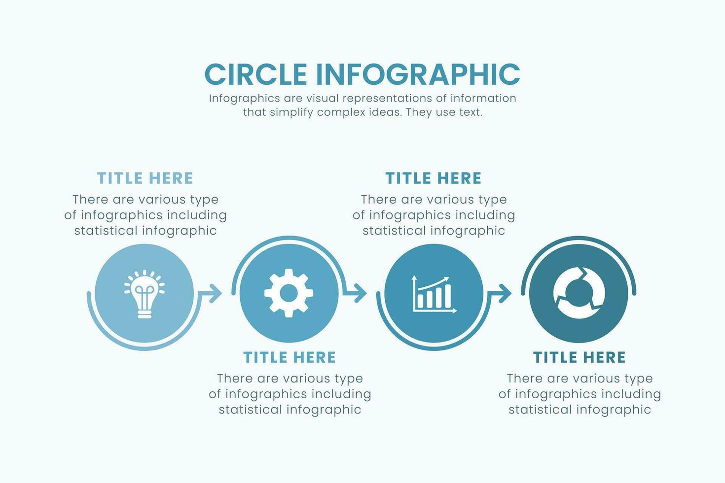 Minimal business circle infographic design template for cycling diagram. presentation and round chart. Business concept with 4 stages. Modern flat vector illustration for data visualization.