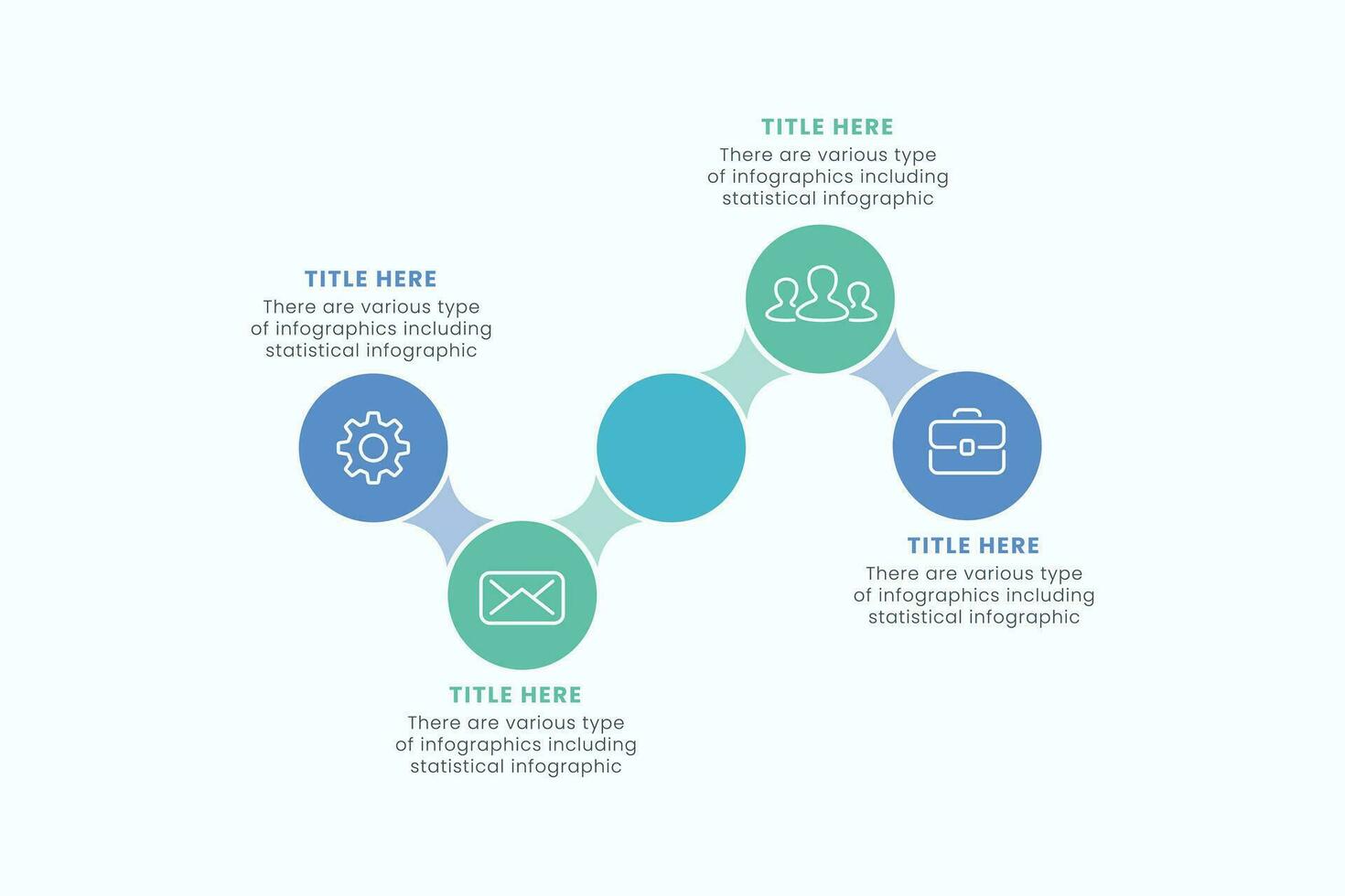 Presentation Business Circle Infographic Template With 4 Step Elements Vector Illustration