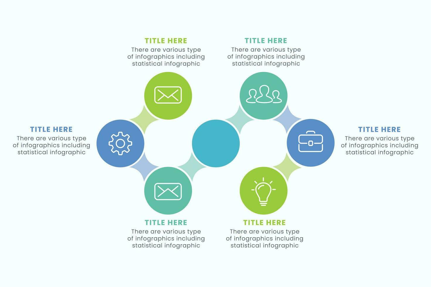 Presentation Business Circle Infographic Template With 6 Step Elements Vector Illustration