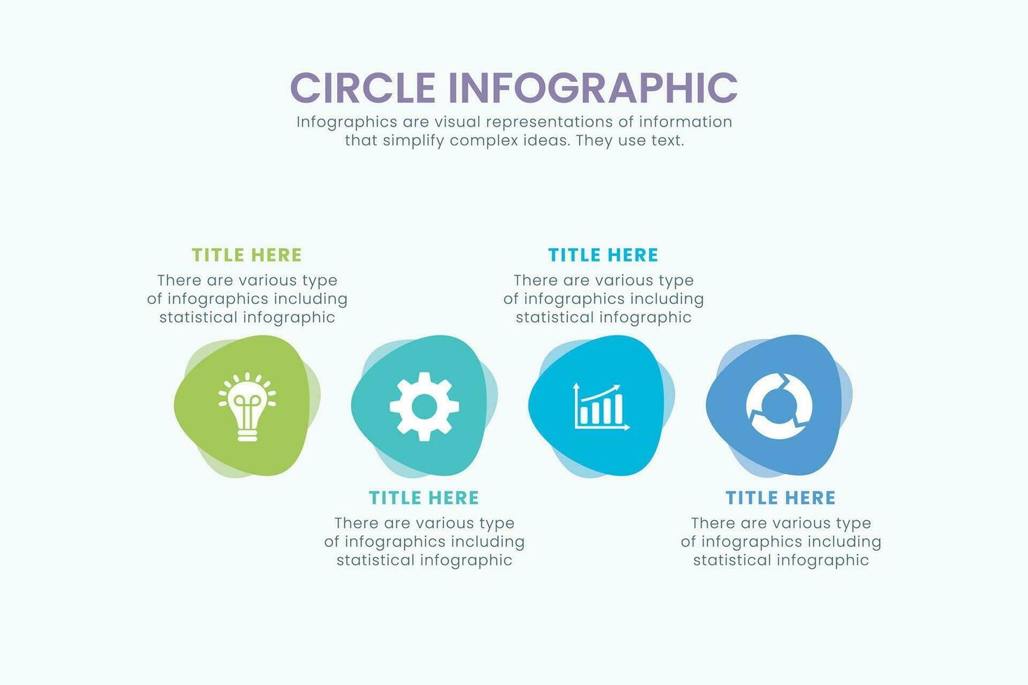 Minimal business circle infographic design template for cycling diagram. presentation and round chart. Business concept with 4 stages. Modern flat vector illustration for data visualization.