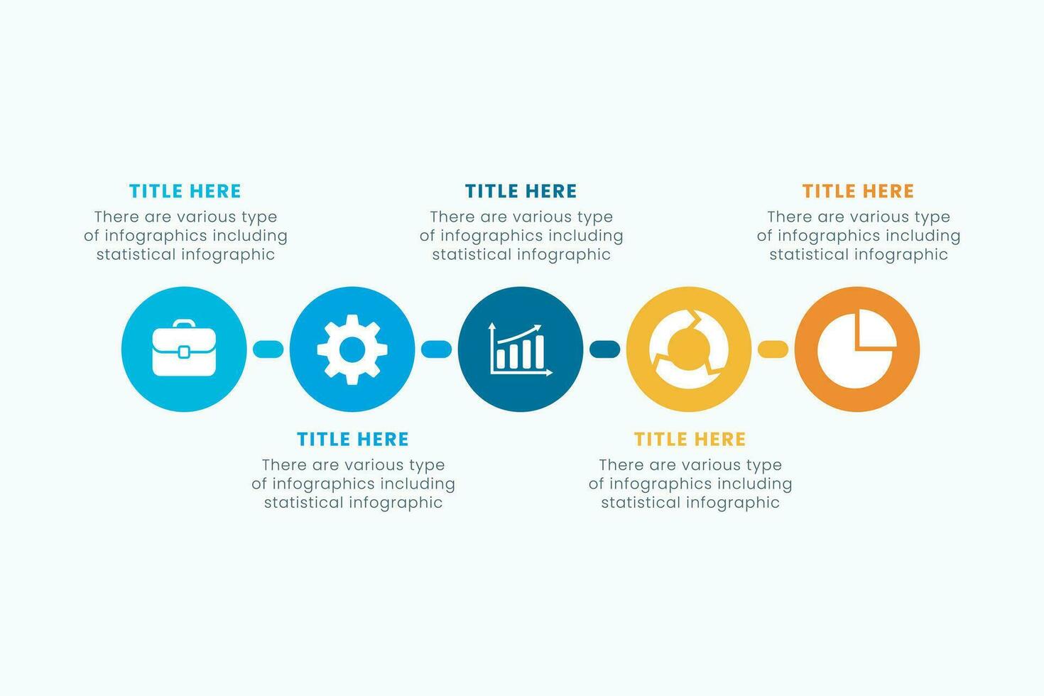 Presentation Business Circle Infographic Template With 5 Step Elements Vector Illustration