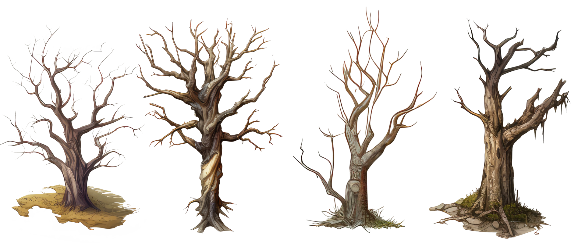 dead trees . AI Generated 34384215 PNG