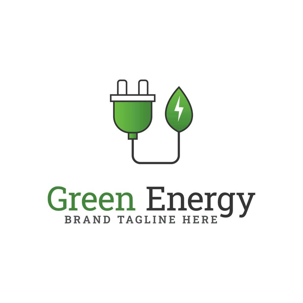 The Green Energy Icon Logo Template vector
