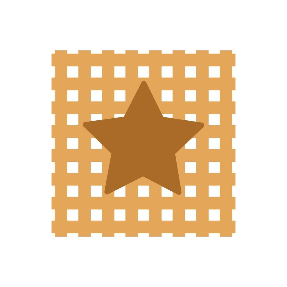 Luxury Checkered Paper Napkin Boho Style Icon vector