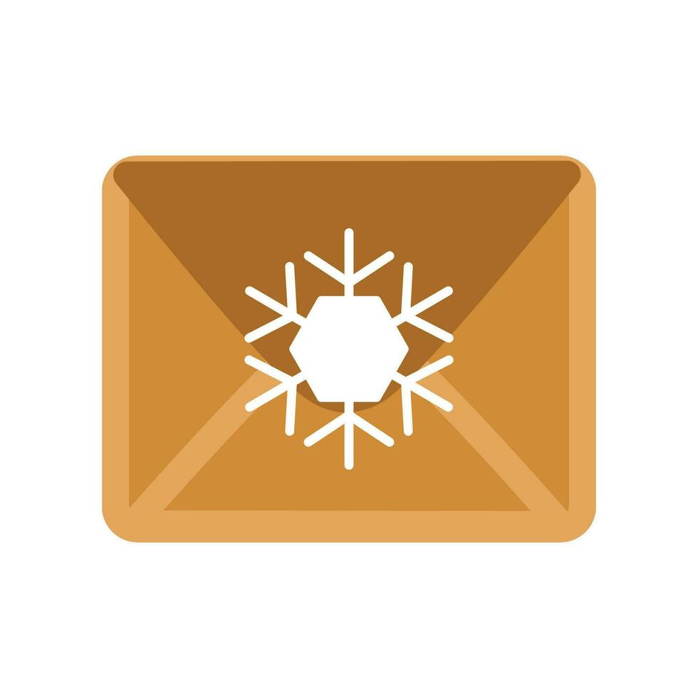 Festive New Year Envelope Postcard Boho Style Icon vector
