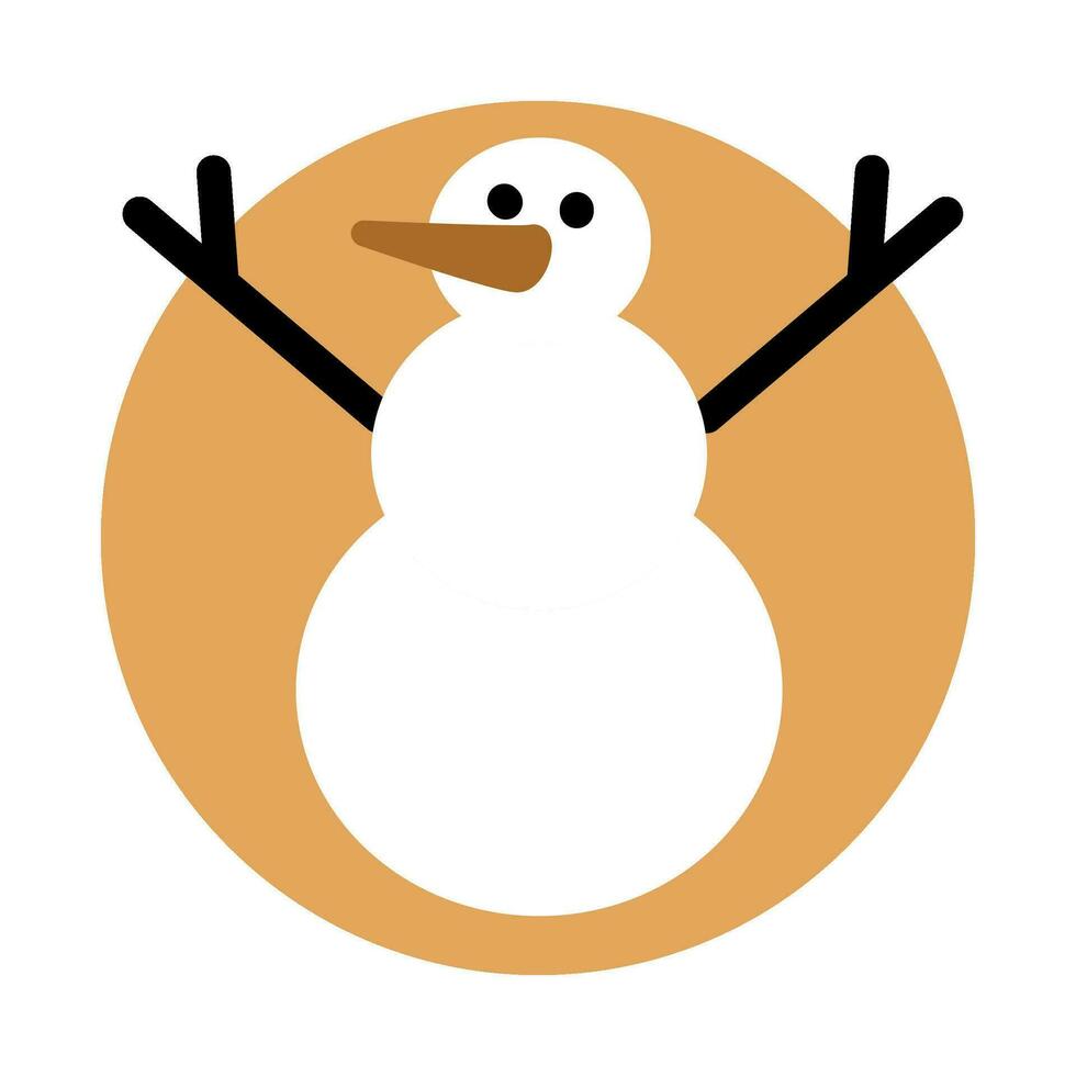 Luxury Snowman Boho Style Icon vector
