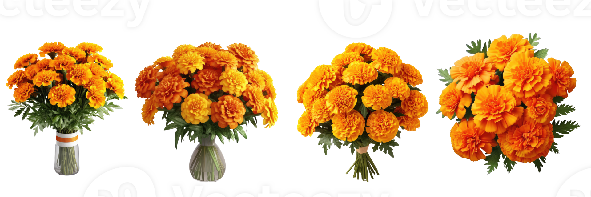 marigold flower bouquet arrangement . AI Generated png