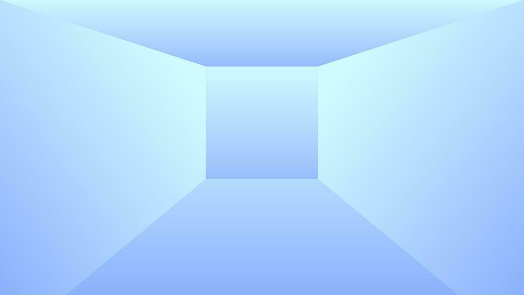 Vector Illustration of Empty Box Room light dark Blue Purple Gradient 3d background modern simple