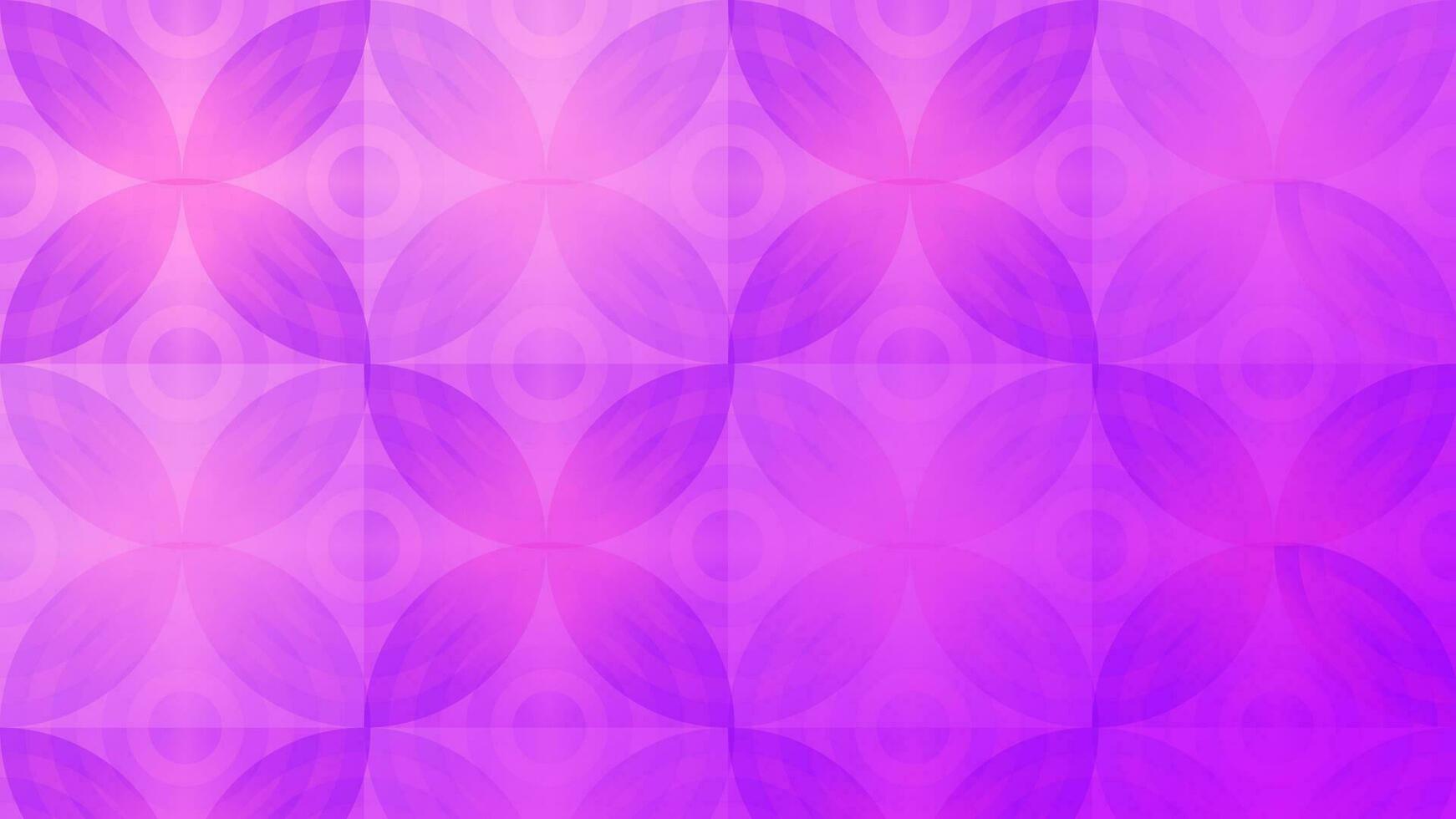 Vector Illustration of Gradient Purple Background with Illuminated Floral and Leaf Patterns glow