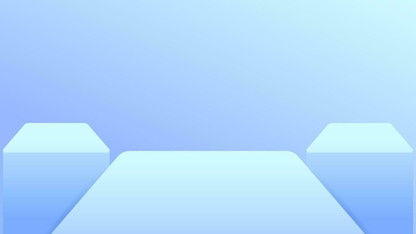 3D background geometric light dark blue purple modern gradient room product cosmetic ads showroom vector