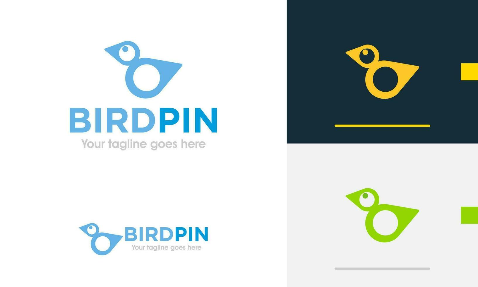 Logo design icon symbol sign two location arrow double pin travel dove eagle baby bird way direction vector