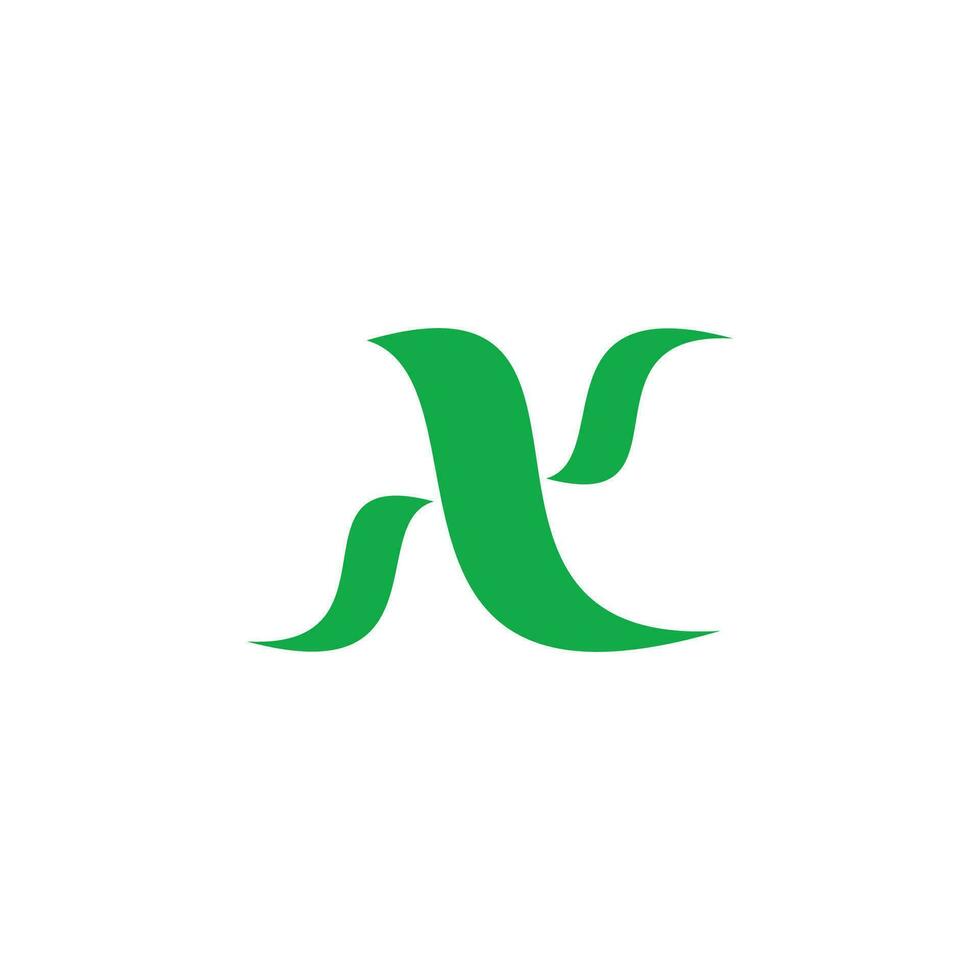letra norte s sencillo naturaleza hoja logo vector