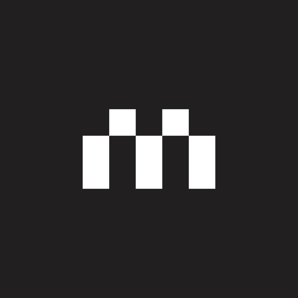letter m simple squares geometric  logo vector