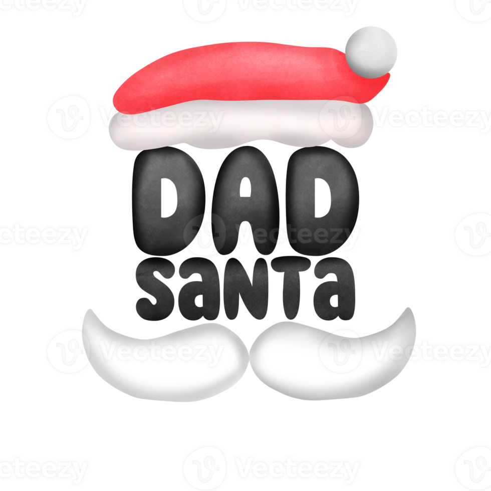 Dad Santa text png