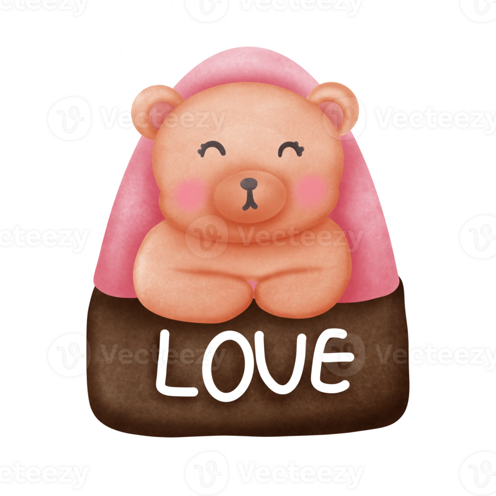 Love valentines bear png