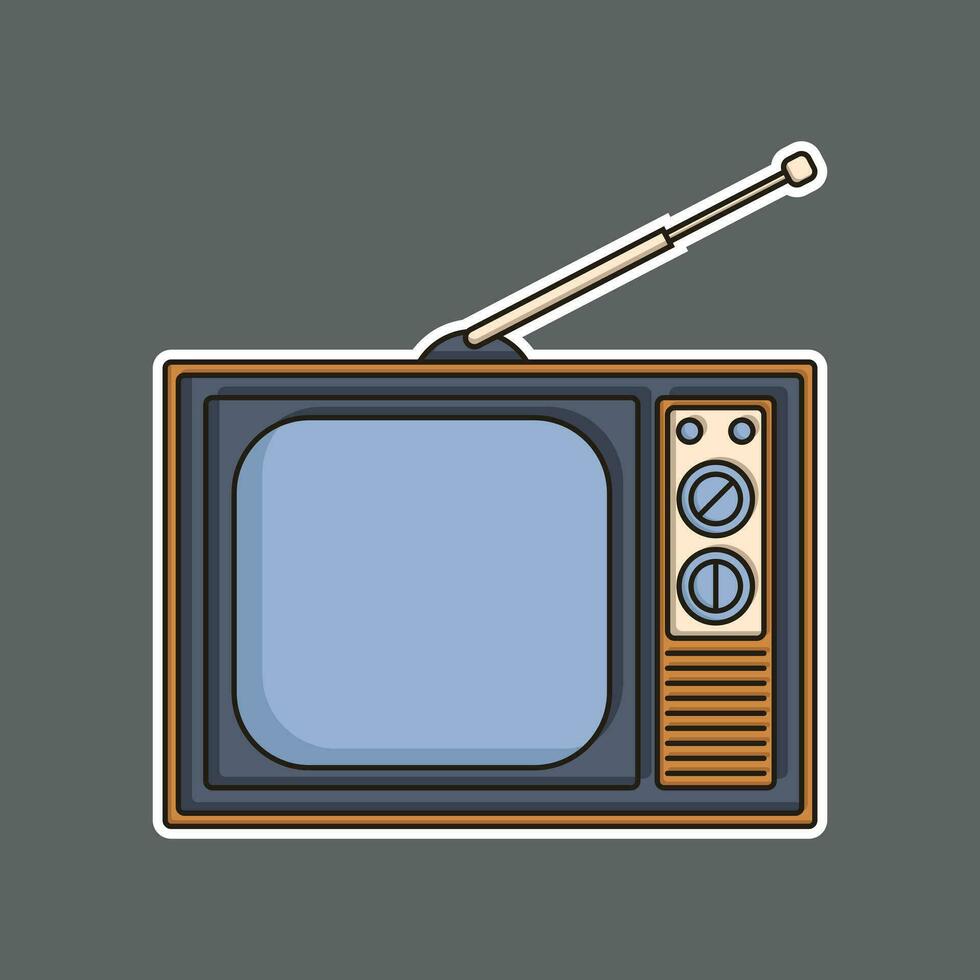 television logo design, stickers, posters, printing and other uses vector