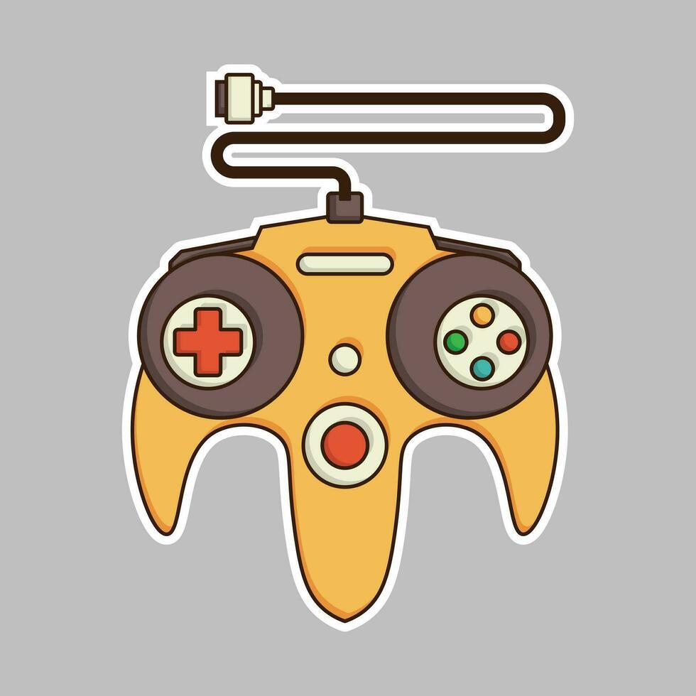 sticker logo design, retro game poster vector