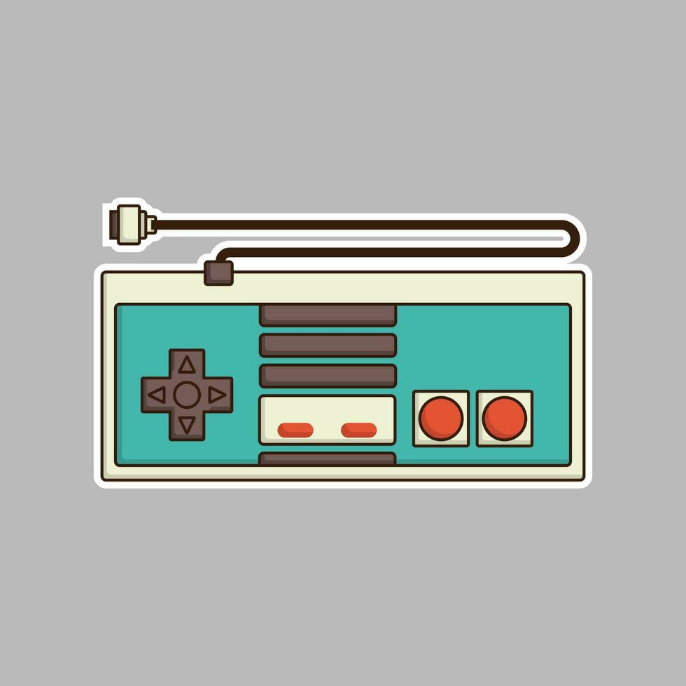 design logos, stickers, posters and printing uses for retro game controllers vector